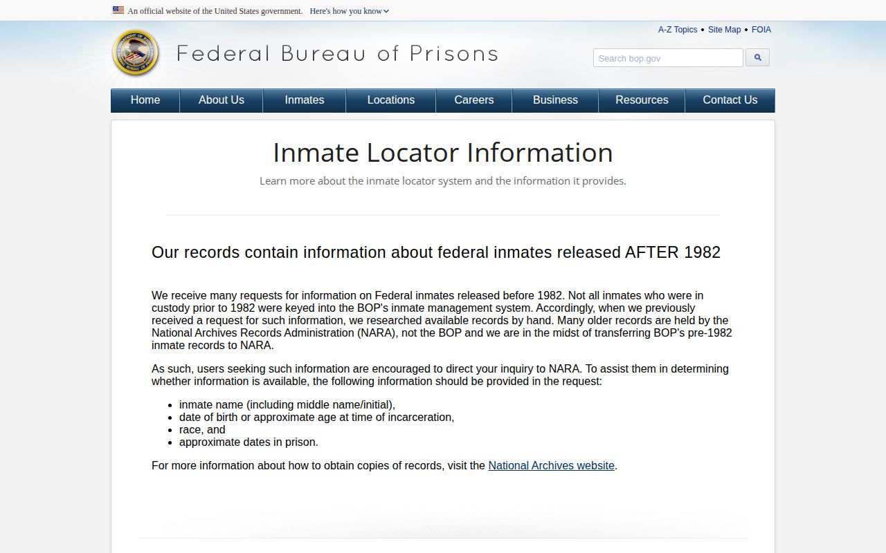 FCC Butner federal release result interpretation
