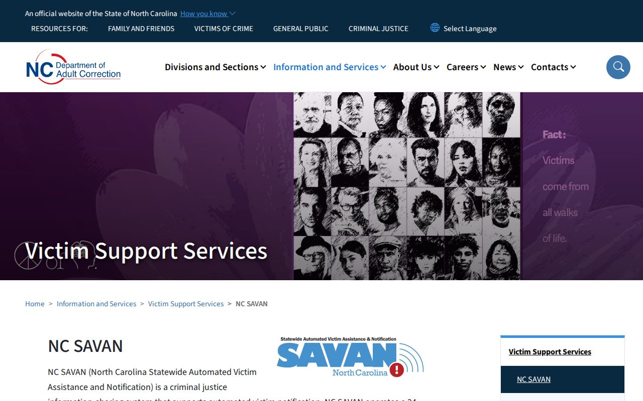 Granville County NC SAVAN VINELink release notification information
